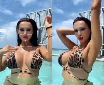 Busty Teen in the Pool